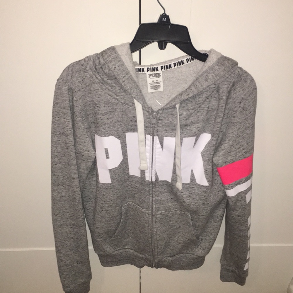 zip up pink jacket